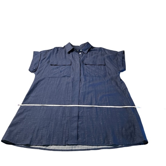 Banana Republic Indigo Blue Cotton Shirt Dress Size XL NWT - Picture 7 of 12